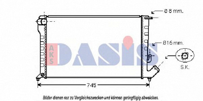 AKS DASIS 060031n -  Радиатор, охлаждение двигателя